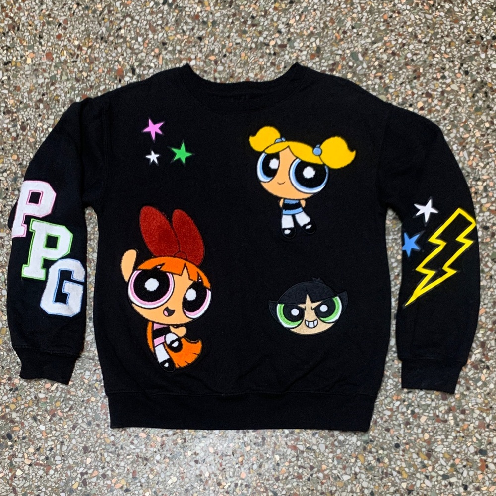 Cartoon Network Powerpuff Girls Black Apparel sweatshirt small (3-5)